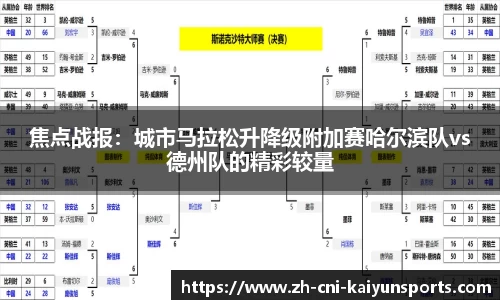 焦点战报：城市马拉松升降级附加赛哈尔滨队vs德州队的精彩较量