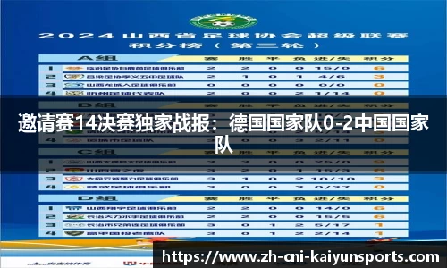 邀请赛14决赛独家战报：德国国家队0-2中国国家队